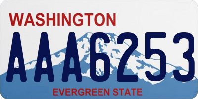 WA license plate AAA6253