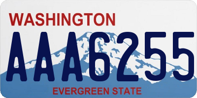 WA license plate AAA6255