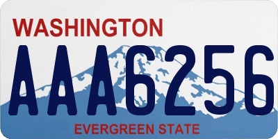 WA license plate AAA6256