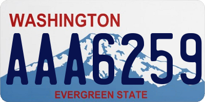 WA license plate AAA6259