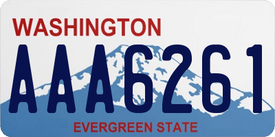 WA license plate AAA6261