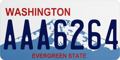 WA license plate AAA6264