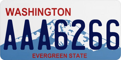 WA license plate AAA6266