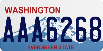 WA license plate AAA6268