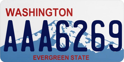 WA license plate AAA6269