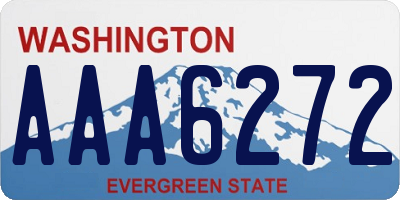 WA license plate AAA6272