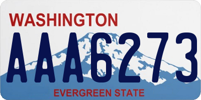 WA license plate AAA6273