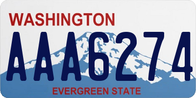 WA license plate AAA6274