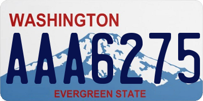 WA license plate AAA6275