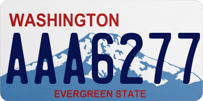 WA license plate AAA6277