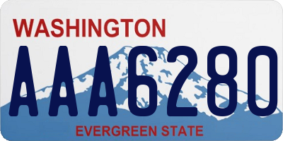 WA license plate AAA6280