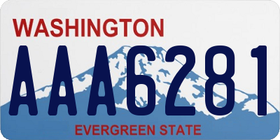WA license plate AAA6281