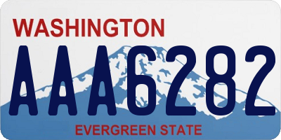 WA license plate AAA6282