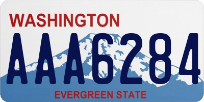 WA license plate AAA6284