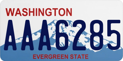 WA license plate AAA6285