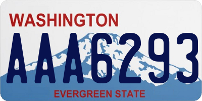 WA license plate AAA6293