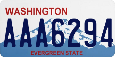 WA license plate AAA6294