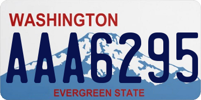 WA license plate AAA6295