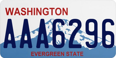 WA license plate AAA6296