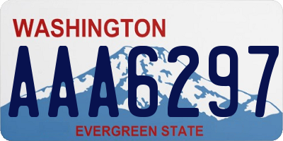 WA license plate AAA6297