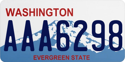 WA license plate AAA6298