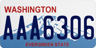 WA license plate AAA6306