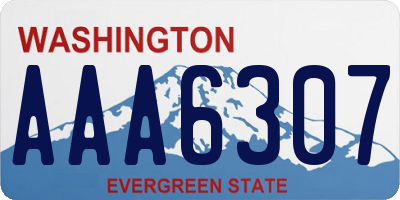 WA license plate AAA6307