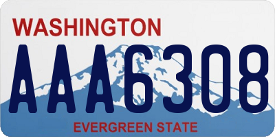 WA license plate AAA6308