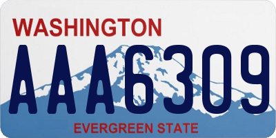 WA license plate AAA6309