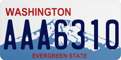 WA license plate AAA6310