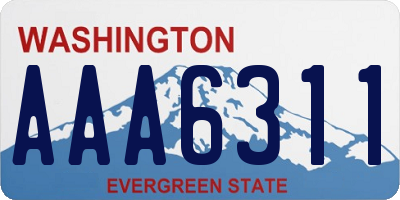 WA license plate AAA6311