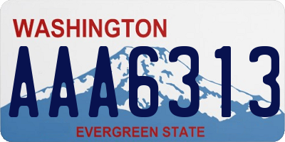 WA license plate AAA6313