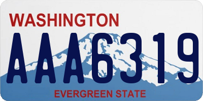 WA license plate AAA6319