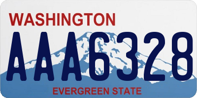 WA license plate AAA6328