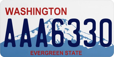 WA license plate AAA6330