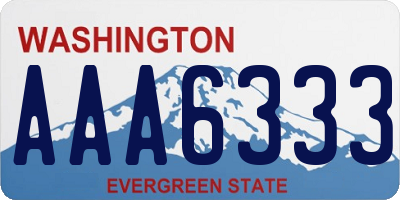 WA license plate AAA6333