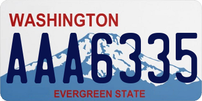 WA license plate AAA6335