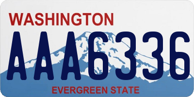 WA license plate AAA6336