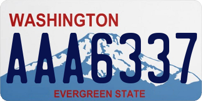 WA license plate AAA6337