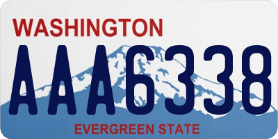 WA license plate AAA6338