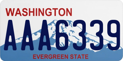WA license plate AAA6339