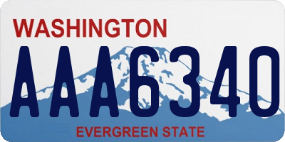 WA license plate AAA6340