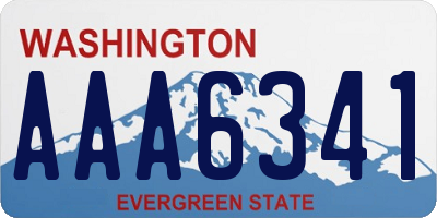 WA license plate AAA6341