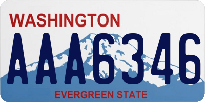 WA license plate AAA6346