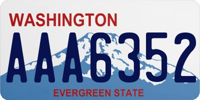 WA license plate AAA6352