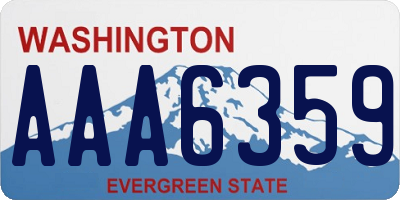 WA license plate AAA6359