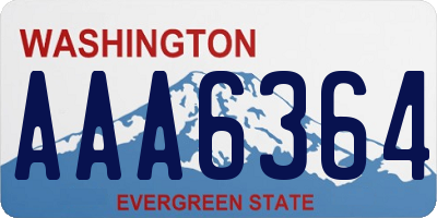 WA license plate AAA6364