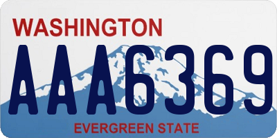 WA license plate AAA6369