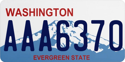 WA license plate AAA6370