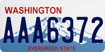 WA license plate AAA6372